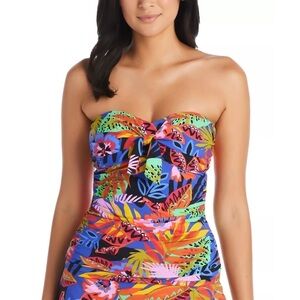 BLEU Rod Beattie Women's Night Safari Draped Tie-Front Bandini Swim Top